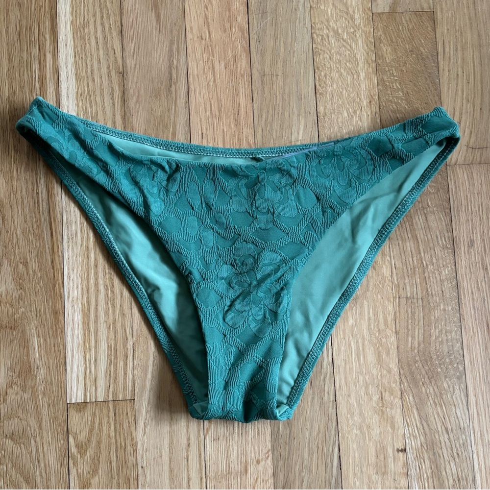 Berlook Dark Green Jacquard Bikini Bottoms